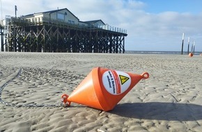 Tourismus-Zentrale St. Peter-Ording: St. Peter-Ording - Alte Strandbar 54° Nord aus Sicherheitsgründen weiträumig abgesperrt