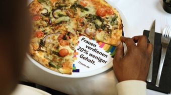 Engagement Global gGmbH: Der Gender Pay Gap in Pizzaform: „Bring faire Bezahlung auf den Tisch!“