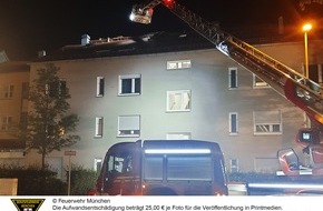 Feuerwehr München: FW-M: Feuer in der Dachgaube (Sendling)