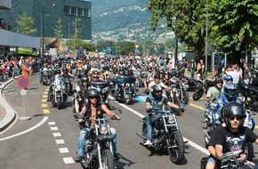 Harley-Davidson Switzerland GmbH: 70'000 Besucher und 25'000 Motorräder in Lugano - die Swiss Harley Days 2015 waren ein voller Erfolg