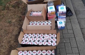 Hauptzollamt Saarbrücken: HZA-SB: 8.424 ml Substitute und 2.259 Dosen Snus sichergestellt; Saarbrücker ZOLL entdeckt versteckte Tabakwaren