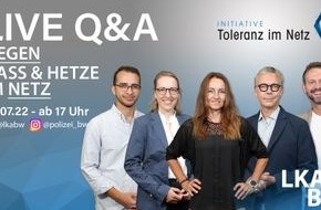 Landeskriminalamt Baden-Württemberg: LKA-BW: LIVE Q&A des Landeskriminalamtes Baden-Württemberg gegen Hass und Hetze im Netz