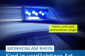 Polizei Mettmann: POL-ME: Kind in verdächtiger Art und Weise angesprochen: Polizei sucht nach Zeugin - Monheim am Rhein - 2501077