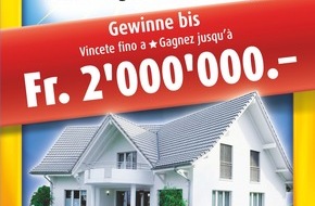 SWISSHAUS: SWISSHAUS fête ses 15 ans: le modèle de maison KIRA figure sur chaque billet «Maison de rêve» de Swisslos