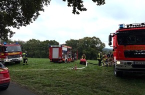 Feuerwehr VG Asbach: FW VG Asbach: Feuerwehr der VG Asbach beteiligt sich am landesweiten Übungstag / Großer Waldbrand in Windhagen