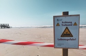Tourismus-Zentrale St. Peter-Ording: Tourismus-Zentrale St. Peter-Ording warnt: Im Strandabschnitt Bad besteht akute Gefahr durch Treibsand