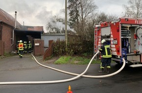 Freiwillige Feuerwehr der Stadt Goch: FF Goch: Kaminbrand in Nebengebäude (inkl. Foto)