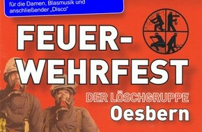 Freiwillige Feuerwehr Menden: FW Menden: Feuerwehrfest in Oesbern *Korrekturmeldung*