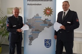 Polizeiinspektion Hameln-Pyrmont/Holzminden: POL-HOL: Polizei und Banken gemeinsam gegen betrügerische "Schockanrufe" in Holzminden