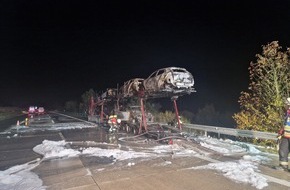 Polizeiinspektion Heidekreis: POL-HK: Bispingen/A 7: Brand (FOTO); Schwarmstedt: Einbruch; Schneverdingen: Autoscheibe eingeschlagen; A 7: Betrunken am Steuer; Rotenburg/Heidekreis: Neue Betrugsmasche durch falsche Polizeibeamte
