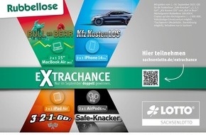 Sächsische Lotto-GmbH: Doppelt gewinnen im September: Sachsenlotto-Extrachance auf Rubellose winkt mit attraktiven Zusatzgewinnen von Apple