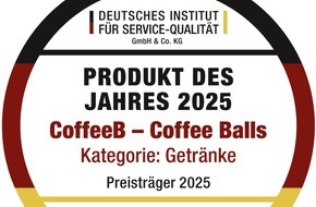 EDEKA ZENTRALE Stiftung & Co. KG: Exklusivmarke überzeugt: CoffeeB als "Produkt des Jahres 2025" ausgezeichnet