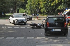 Polizei Mettmann: POL-ME: Motorradfahrer nach Verkehrsunfall schwer verletzt - Mettmann - 2009112