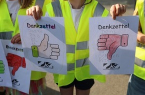 Polizeipräsidium Recklinghausen: POL-RE: Dorsten: Dank- und Denkzettel für einen sicheren Schulweg