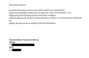 Polizei Bochum: POL-BO: Wenn sie Post von der "Hausverwaltung" bekommen: Achtung!
