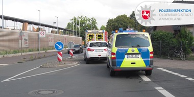 Polizeiinspektion Oldenburg-Stadt / Ammerland: POL-OL: +++Verletzter Radfahrer in Oldenburg nach Zusammenstoß mit Pkw+++