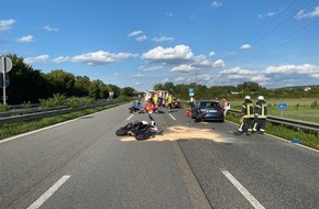 Verkehrsdirektion Mainz: POL-VDMZ: Schwerer Verkehrsunfall mit zwei lebensbedrohlich verletzten Motorradfahrern