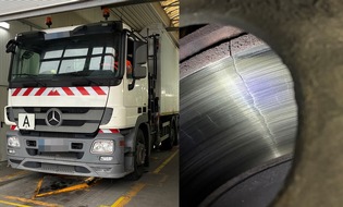 Polizei Gelsenkirchen: POL-GE: Risse in Bremsscheibe - Lkw nach Kontrolle stillgelegt