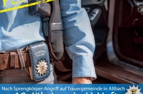 Landeskriminalamt Baden-Württemberg: LKA-BW: Gemeinsame Pressemitteilung der Staatsanwaltschaft Stuttgart und des LKA BW: Erneute Festnahme mit Bezug zum Sprengkörper-Angriff auf Trauergemeinde in Altbach