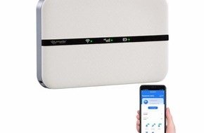 PEARL GmbH: simvalley MOBILE Mobiler 4G/LTE-Router im Kreditkartenformat, bis 150 Mbit/s, Akku, App: Auch unterwegs WLAN genießen - ideal im Urlaub und auf langen Autofahrten