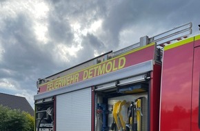 Feuerwehr Detmold: FW-DT: PKW gegen Garage