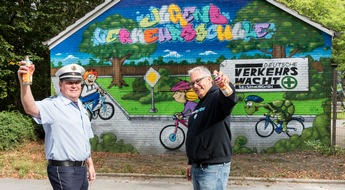 Polizei Gelsenkirchen: POL-GE: Legal und in Farbe - Graffiti verschönert die Jugendverkehrsschule in Buer