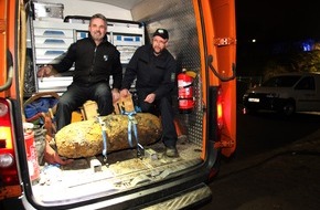 Feuerwehr Essen: FW-E: Zufällig gefundener Bombenblindgänger an der Elisenstraße erfolgreich entschärft