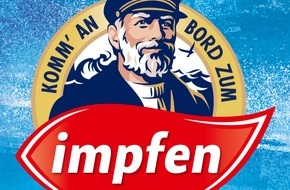 iglo Deutschland: Käpt'n iglo, rund 140 Marken und Bild starten breiten Impfaufruf