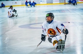 BG BAU Berufsgenossenschaft der Bauwirtschaft: Weltmeisterschaft im Para-Eishockey: Jacob Wolff startet für Deutschland und wird von der BG BAU unterstützt