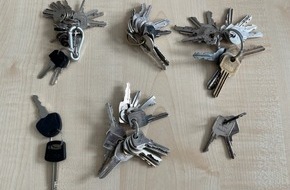 Polizeiinspektion Wilhelmshaven/Friesland: POL-WHV: Polizei sucht Zeugen bzw. die Eigentümer von sichergestellten Schlüsseln