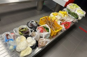 Hauptzollamt Saarbrücken: HZA-SB: Verbotene Lebensmittel im Reisegepäck/Rund 50 Kilogramm aus dem Verkehr gezogen