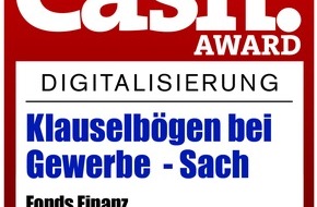 Fonds Finanz Maklerservice GmbH: Fonds Finanz gewinnt Digital Award der Cash. Media Group