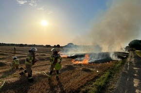 Feuerwehr Xanten: FW Xanten: Erneuter Brand eines Feldes
