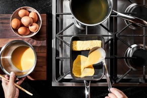 HexClad bringt japanischen Stil in deutsche Küchen – mit der neuen Hybrid Compact Egg Pan