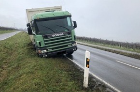 Polizeidirektion Landau: POL-PDLD: Edenkoben/L516 - Von der Straße abgekommen