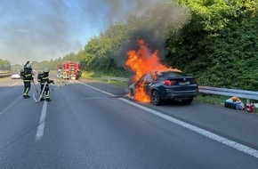 Feuerwehr Dortmund: FW-DO: Fahrzeugbrand auf A2