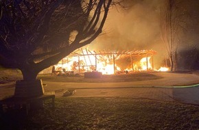 Polizeidirektion Trier: POL-PDTR: Lagerhalle abgebrannt