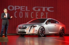 Opel Automobile GmbH: Debüt des Opel GTC Concept spektakulär inszeniert / Weltpremiere für den neuen Botschafter der Marke