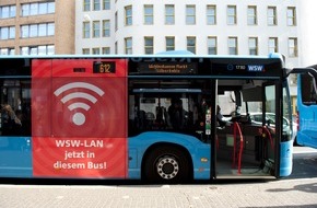 WSW Wuppertaler Stadtwerke GmbH: 10 Millionen Personenkilometer gesurft: 250.000 Fahrgäste nutzen WLAN in Wuppertaler Bussen