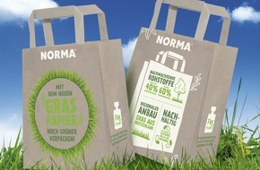 NORMA: NORMA: Umweltschutz mit Einkaufstüten aus Gras / Discounter aus Nürnberg beschleunigt den aktiven Plastikverzicht (FOTO)