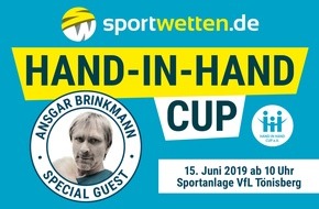 sportwetten.de: sportwetten.de holt Ansgar Brinkmann zum 'Hand-in-Hand-Cup 2019'