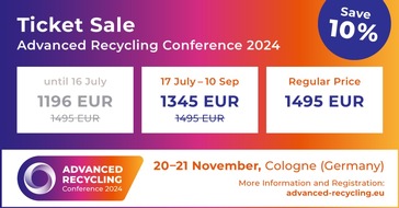 Advanced Recycling Conference 2024 glänzt mit neuen Schwerpunkten und innovativem Programm