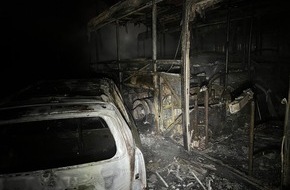 Feuerwehr Velbert: FW-Velbert: Hoher Sachschaden durch Großbrand im Busdepot