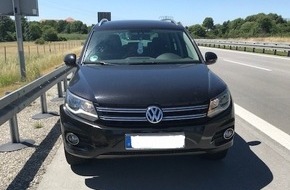 Bundespolizeidirektion Berlin: BPOLD-B: Gestohlenen VW Tiguan auf der Autobahn gestoppt