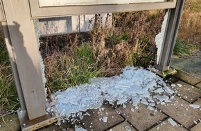 Bundespolizeidirektion Sankt Augustin: BPOL NRW: Erneuter Vandalismus - Bahnhaltestelle Brachelen, Wartehäuschen - Glasscheibe zerstört