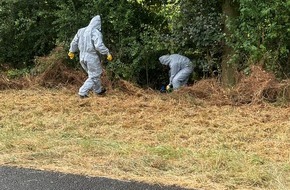 Polizei Warendorf: POL-WAF: Drensteinfurt-Rinkerode. Weiterer Fund weniger Kanister. Erg&auml;nzung zur Pressemitteilung vom 19.07.2026 Illegale Abfallentsorgung von Gefahrenstoffen