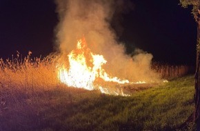 Freiwillige Feuerwehr Reichenau: FW Reichenau: Schilfbrand schnell gelöscht, Reichenau L221, 14.04.2024