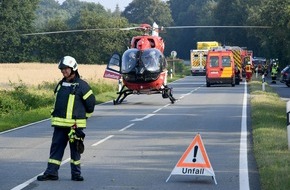 Kreisfeuerwehrverband Rendsburg-Eckernförde: FW-RD: Ein Toter nach Frontalzusammenstoß bei Eisendorf