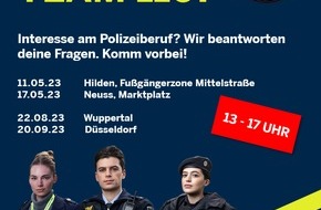 Polizei Mettmann: POL-ME: "Komm ins Team 110": Polizeiliche Personalwerbung in der Fußgängerzone - Hilden - 2305013