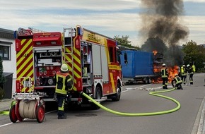 Feuerwehr Offenburg: FW-OG: Fahrzeugbrand nach Auffahrunfall